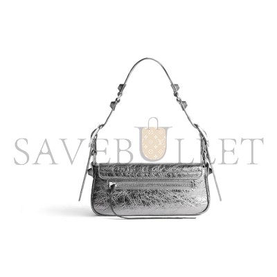 BALENCIAGA WOMEN'S LE CAGOLE IN MINI SILVER 7716700GT3Y8103 (22.8*12.9*4cm)