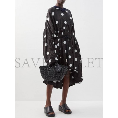BALENCIAGA BLACK BISTRO XS WOVEN FAUX-LEATHER BASKET BAG MATCHESFASHION US (39*20*18cm)