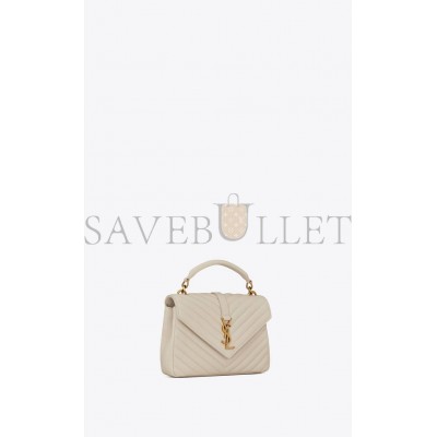 YSL COLLEGE MEDIUM CHAIN BAG IN QUILTED LEATHER 600279BRM079207 (24*17*6.5cm)