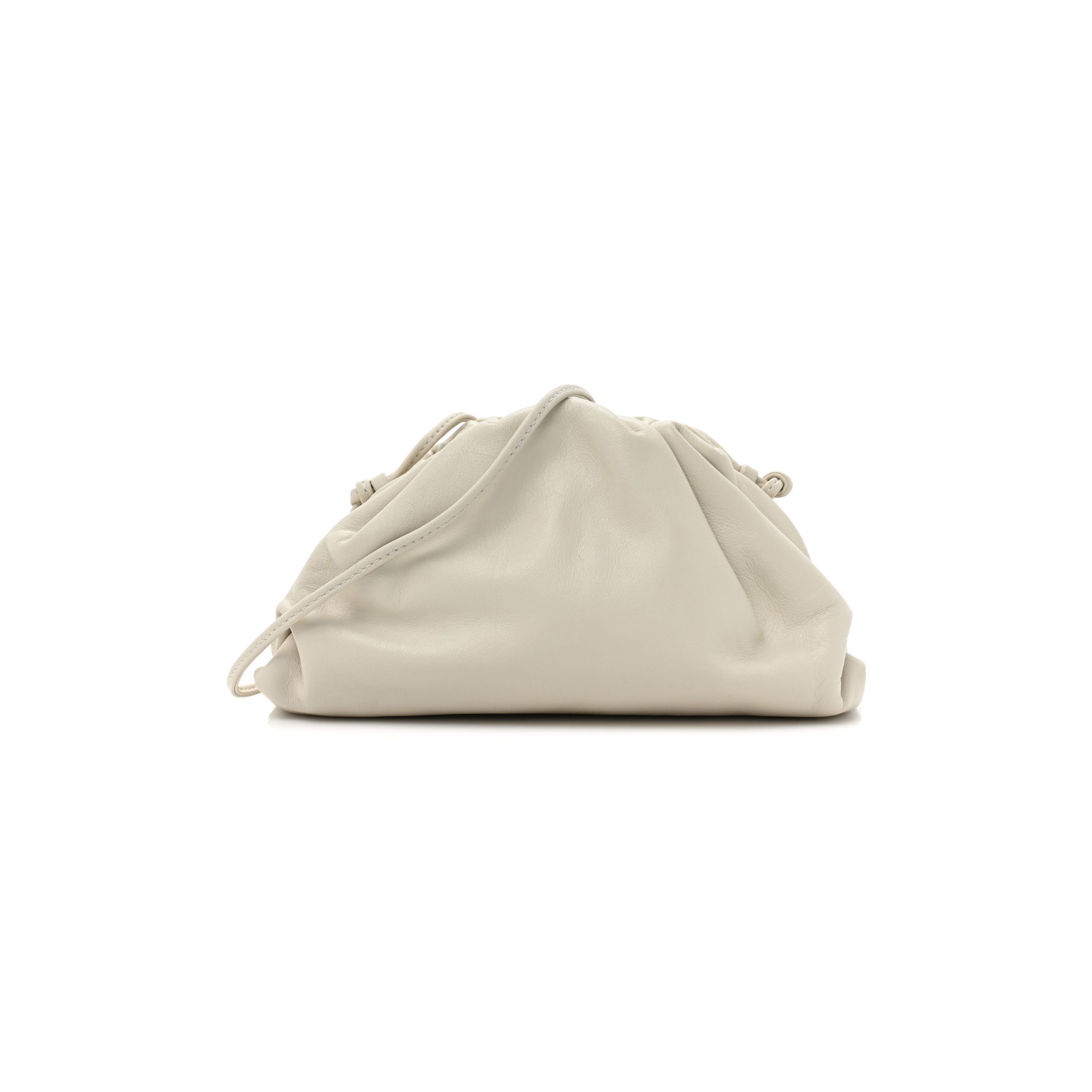 BOTTEGA VENETA BUTTER CALFSKIN THE MINI POUCH CHALK (21*11*5cm) BOTTEGA VENETA BUTTER CALFSKIN THE MINI POUCH CHALK (21*11*5cm)