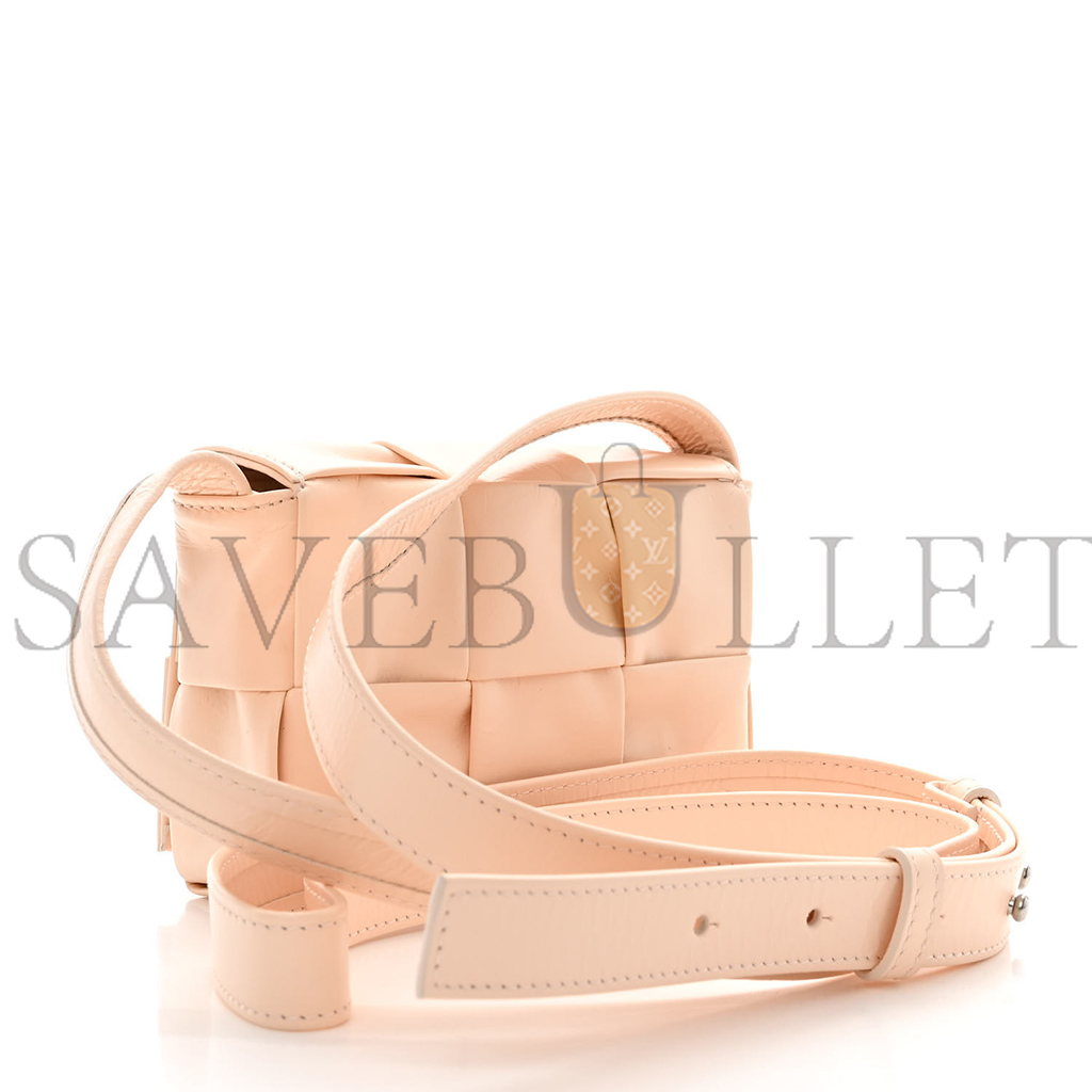 BOTTEGA VENETA LAMBSKIN MAXI INTRECCIATO EXTRA MINI CASSETTE CROSSBODY BAG MELON WASHED (12*9*4cm) BOTTEGA VENETA LAMBSKIN MAXI INTRECCIATO EXTRA MINI CASSETTE CROSSBODY BAG MELON WASHED (12*9*4cm)