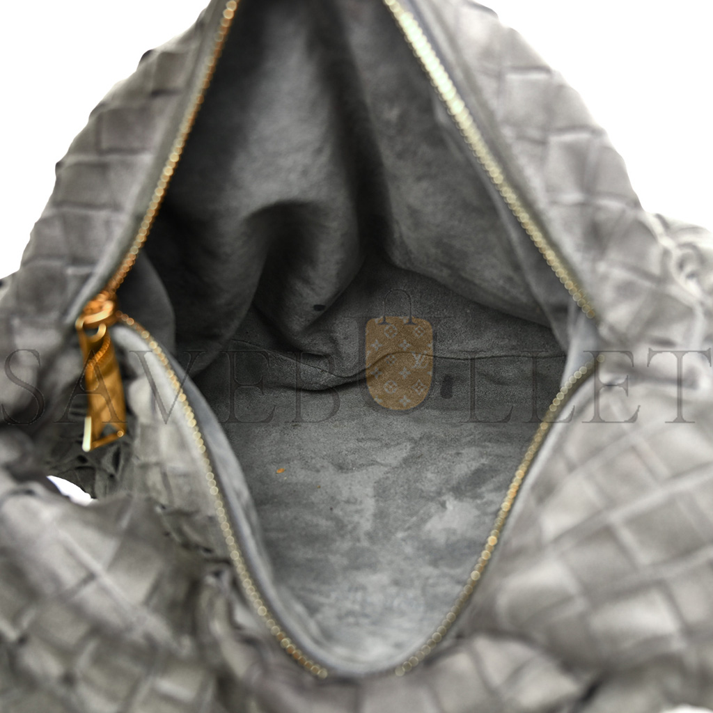 BOTTEGA VENETA SUEDE CALFSKIN INTRECCIATO TEEN JODIE HOBO THUNDER (36*22*13cm) BOTTEGA VENETA SUEDE CALFSKIN INTRECCIATO TEEN JODIE HOBO THUNDER (36*22*13cm)