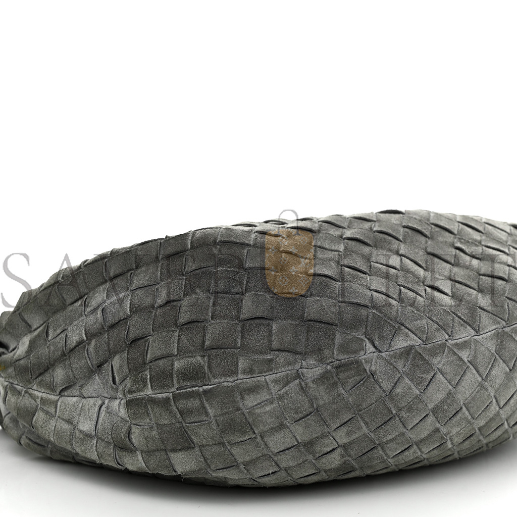 BOTTEGA VENETA SUEDE CALFSKIN INTRECCIATO TEEN JODIE HOBO THUNDER (36*22*13cm) BOTTEGA VENETA SUEDE CALFSKIN INTRECCIATO TEEN JODIE HOBO THUNDER (36*22*13cm)