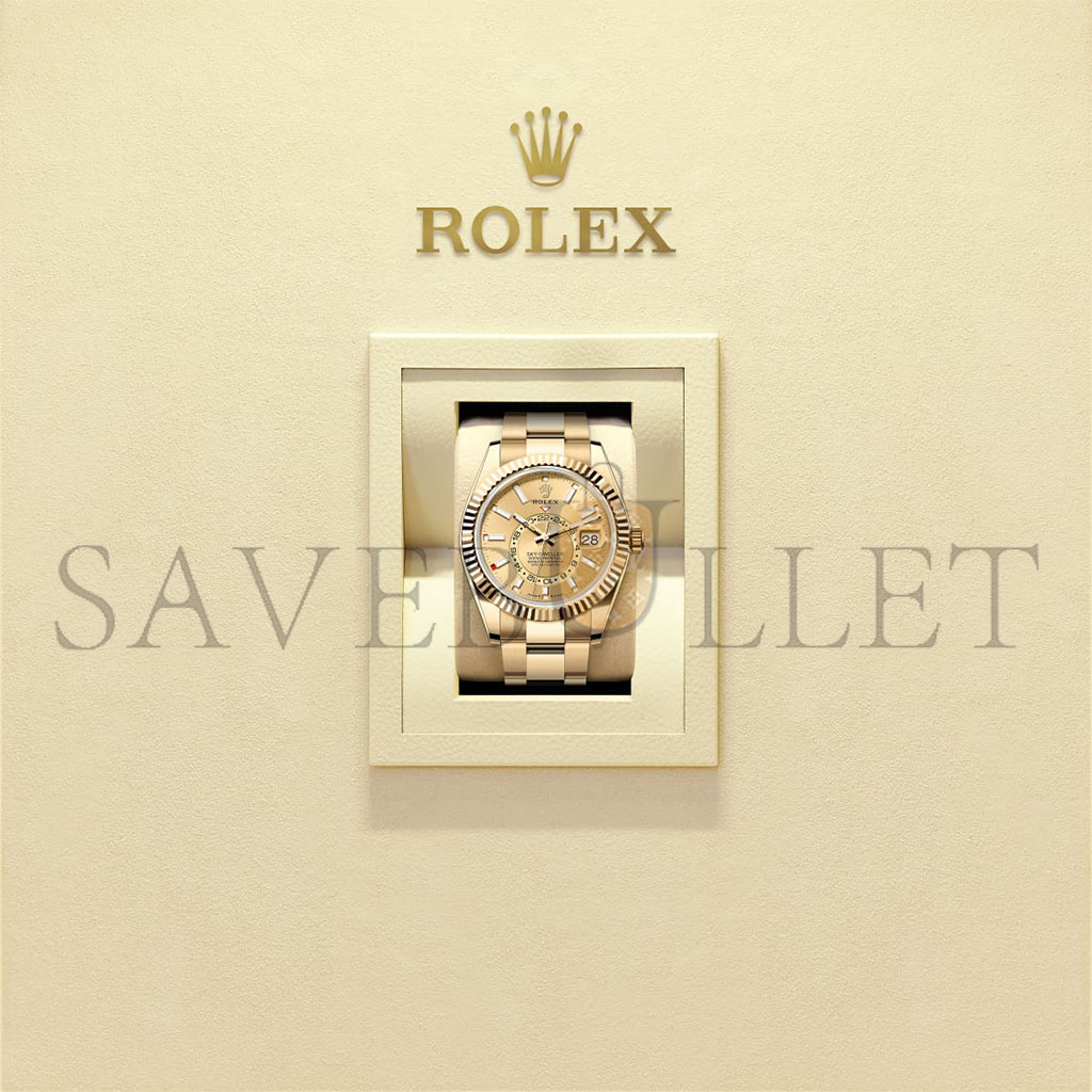 ROLEX SKY-DWELLER OYSTER, 42 MM, YELLOW GOLD WATCH 336938