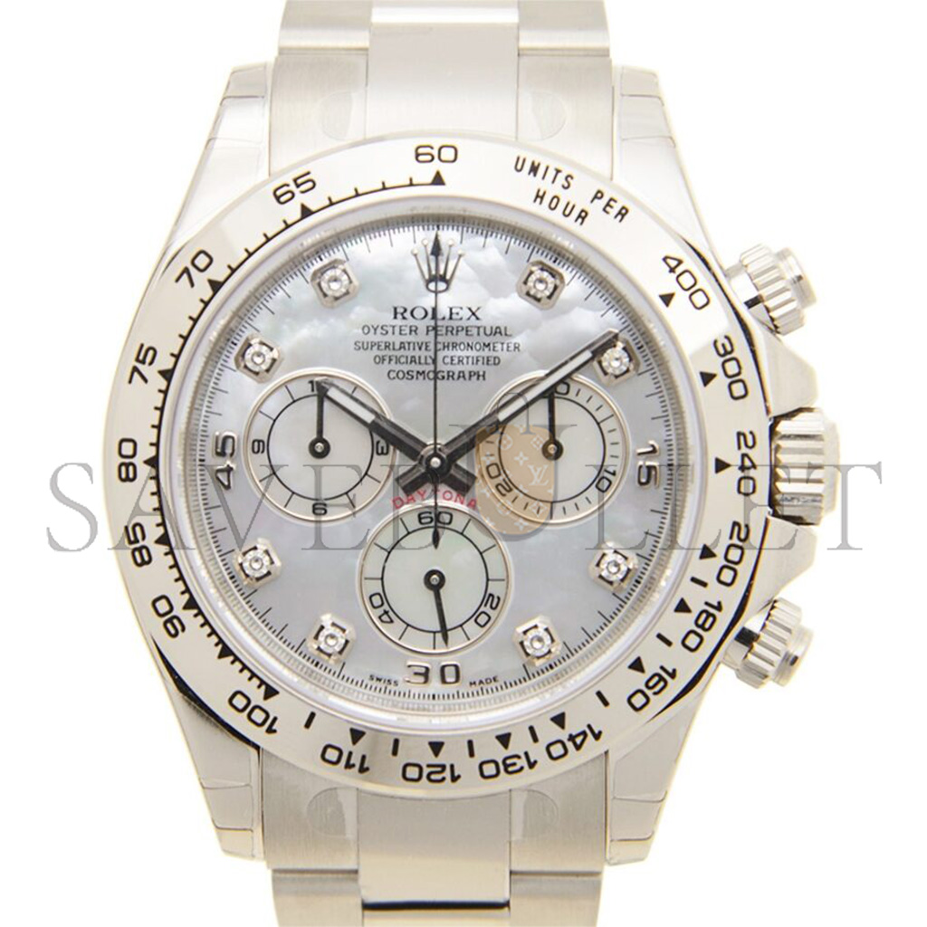 ROLEX DAYTONA WHITE GOLD DIAL WATCH 116509