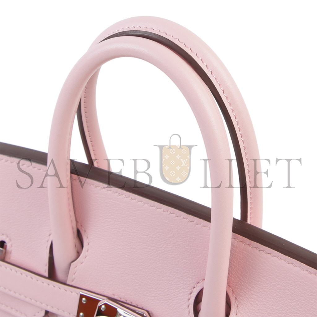 HERMES MASTER BIRKIN 25 SAKURA LEATHER WITH SILVER BUCKLE BAG 4328054179 (25*20*13cm)