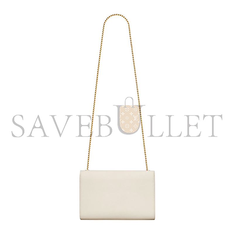 YSL KATE MEDIUM IN GRAIN DE POUDRE EMBOSSED LEATHER 364021BOW0J9207 (24*14.5*5.5cm)