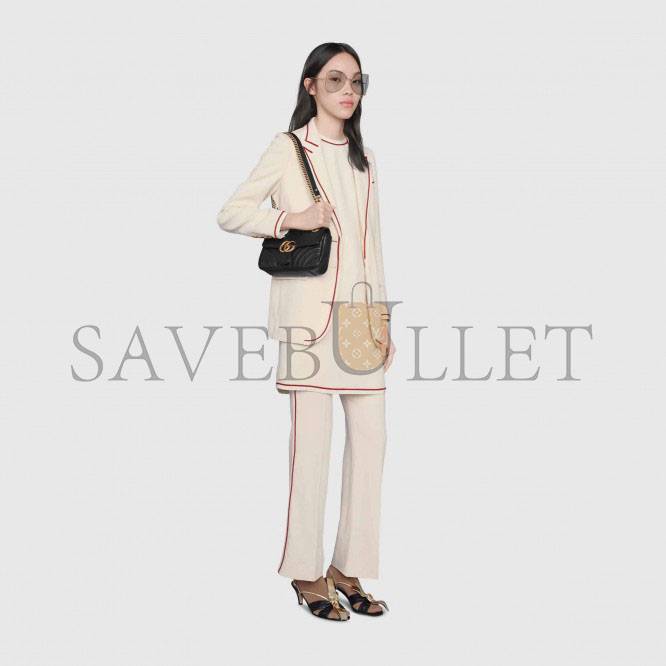 GUCCI GG MARMONT MATELASSÉ LEATHER SUPER MINI BAG 446744 (23*14*6cm) GUCCI GG MARMONT MATELASSÉ LEATHER SUPER MINI BAG 446744 (23*14*6cm)