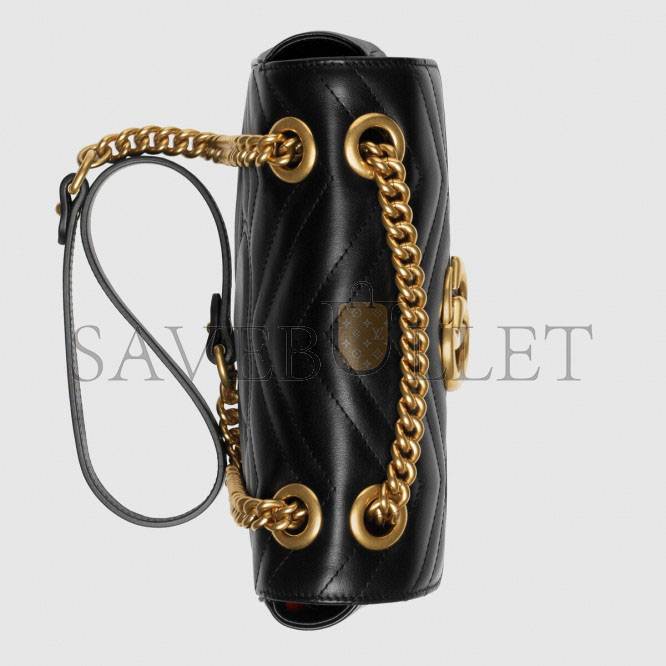 GUCCI GG MARMONT MATELASSÉ LEATHER SUPER MINI BAG 446744 (23*14*6cm) GUCCI GG MARMONT MATELASSÉ LEATHER SUPER MINI BAG 446744 (23*14*6cm)