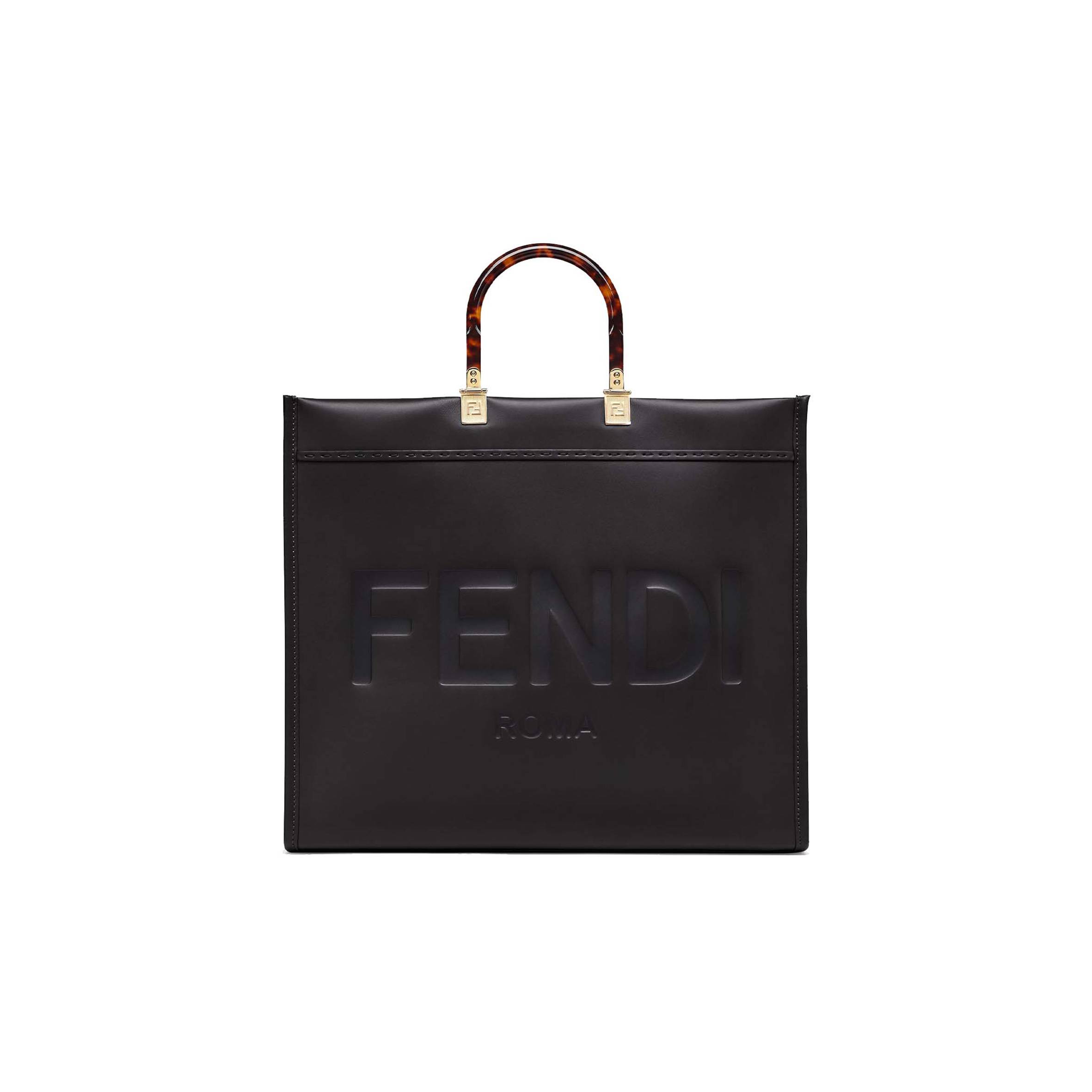 FENDI LARGE FENDI SUNSHINE - BLACK LEATHER SHOPPER 8BH372ABVLF0KUR (40.5*35*21.5cm) FENDI LARGE FENDI SUNSHINE - BLACK LEATHER SHOPPER 8BH372ABVLF0KUR (40.5*35*21.5cm)