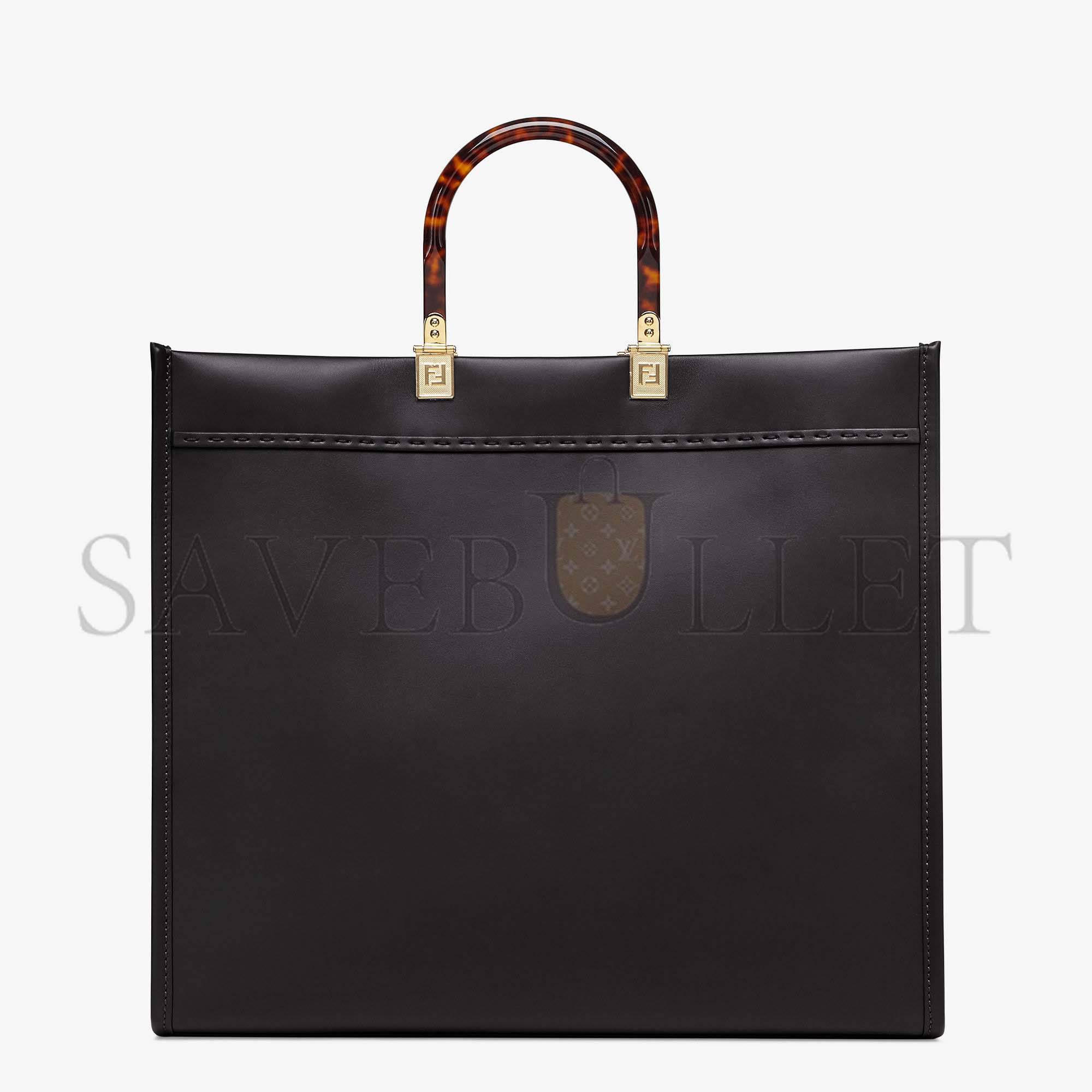 FENDI LARGE FENDI SUNSHINE - BLACK LEATHER SHOPPER 8BH372ABVLF0KUR (40.5*35*21.5cm) FENDI LARGE FENDI SUNSHINE - BLACK LEATHER SHOPPER 8BH372ABVLF0KUR (40.5*35*21.5cm)