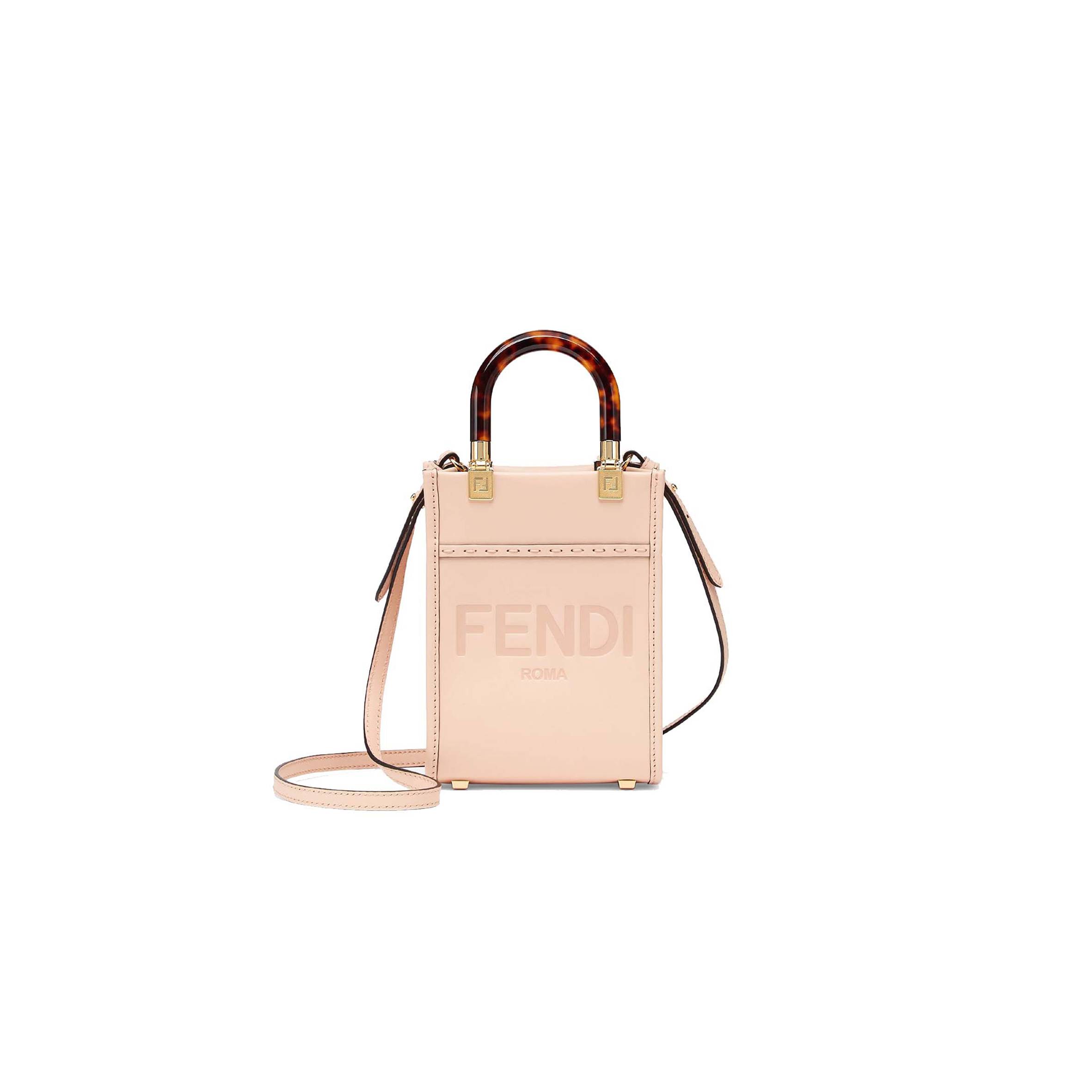 FENDI MINI SUNSHINE SHOPPER - PALE PINK LEATHER MINI BAG 8BS051ABVLF1HDG (18*13*6.5cm) FENDI MINI SUNSHINE SHOPPER - PALE PINK LEATHER MINI BAG 8BS051ABVLF1HDG (18*13*6.5cm)