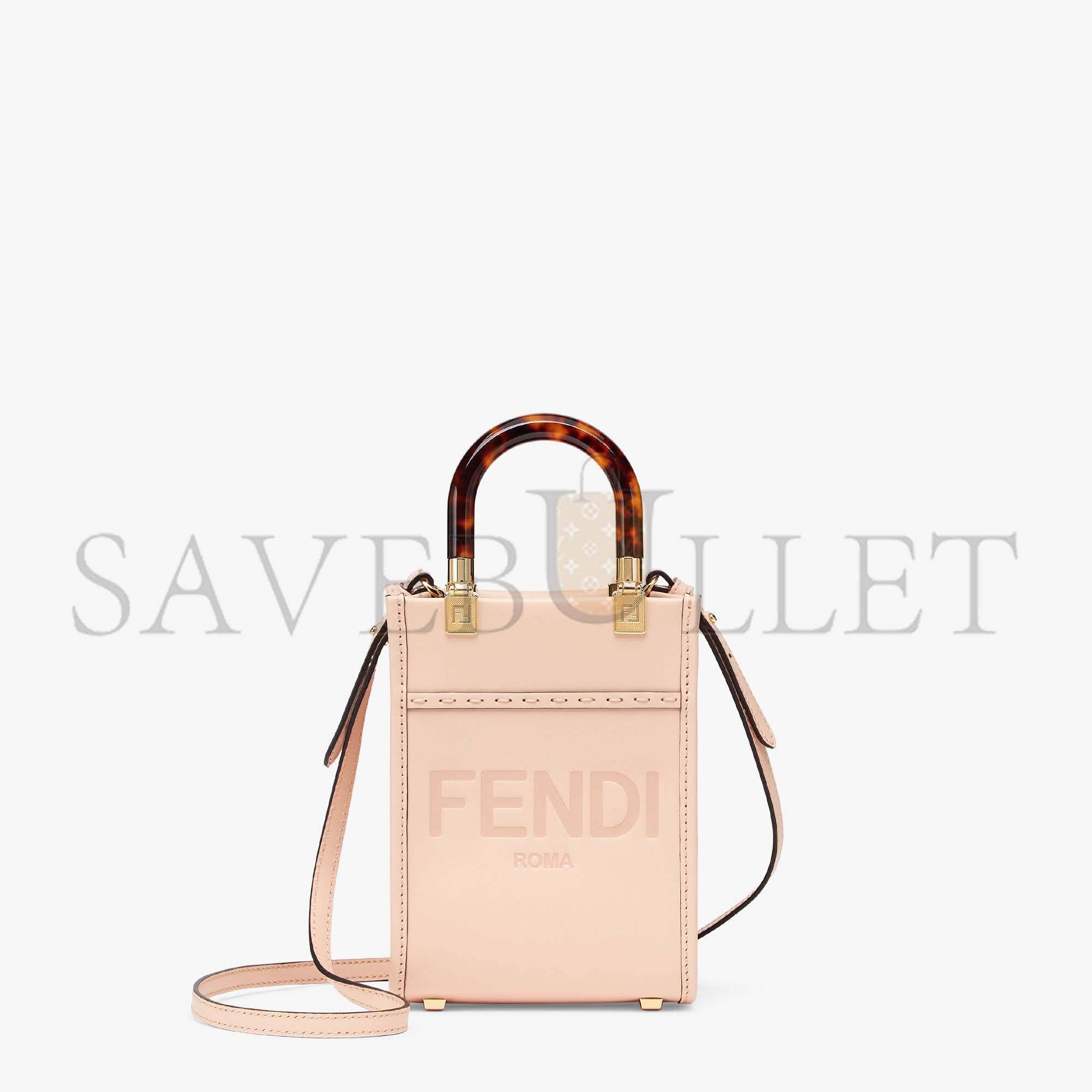 FENDI MINI SUNSHINE SHOPPER - PALE PINK LEATHER MINI BAG 8BS051ABVLF1HDG (18*13*6.5cm) FENDI MINI SUNSHINE SHOPPER - PALE PINK LEATHER MINI BAG 8BS051ABVLF1HDG (18*13*6.5cm)