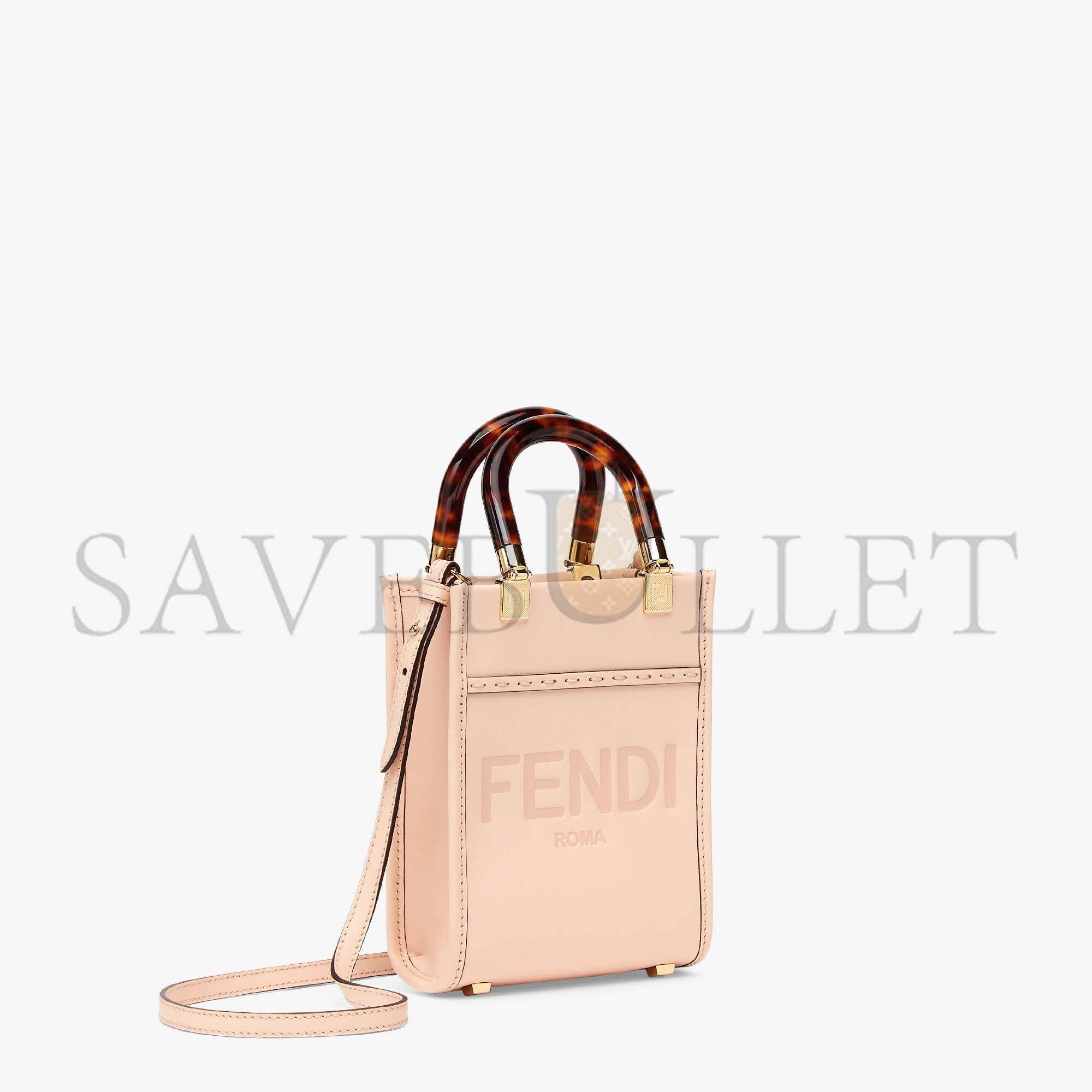 FENDI MINI SUNSHINE SHOPPER - PALE PINK LEATHER MINI BAG 8BS051ABVLF1HDG (18*13*6.5cm) FENDI MINI SUNSHINE SHOPPER - PALE PINK LEATHER MINI BAG 8BS051ABVLF1HDG (18*13*6.5cm)