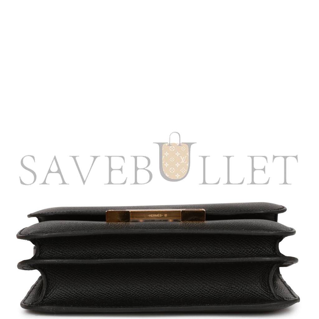 HERMES CONSTANCE 18 BLACK EPSOM GOLD HARDWARE (18cm) HERMES CONSTANCE 18 BLACK EPSOM GOLD HARDWARE (18cm)