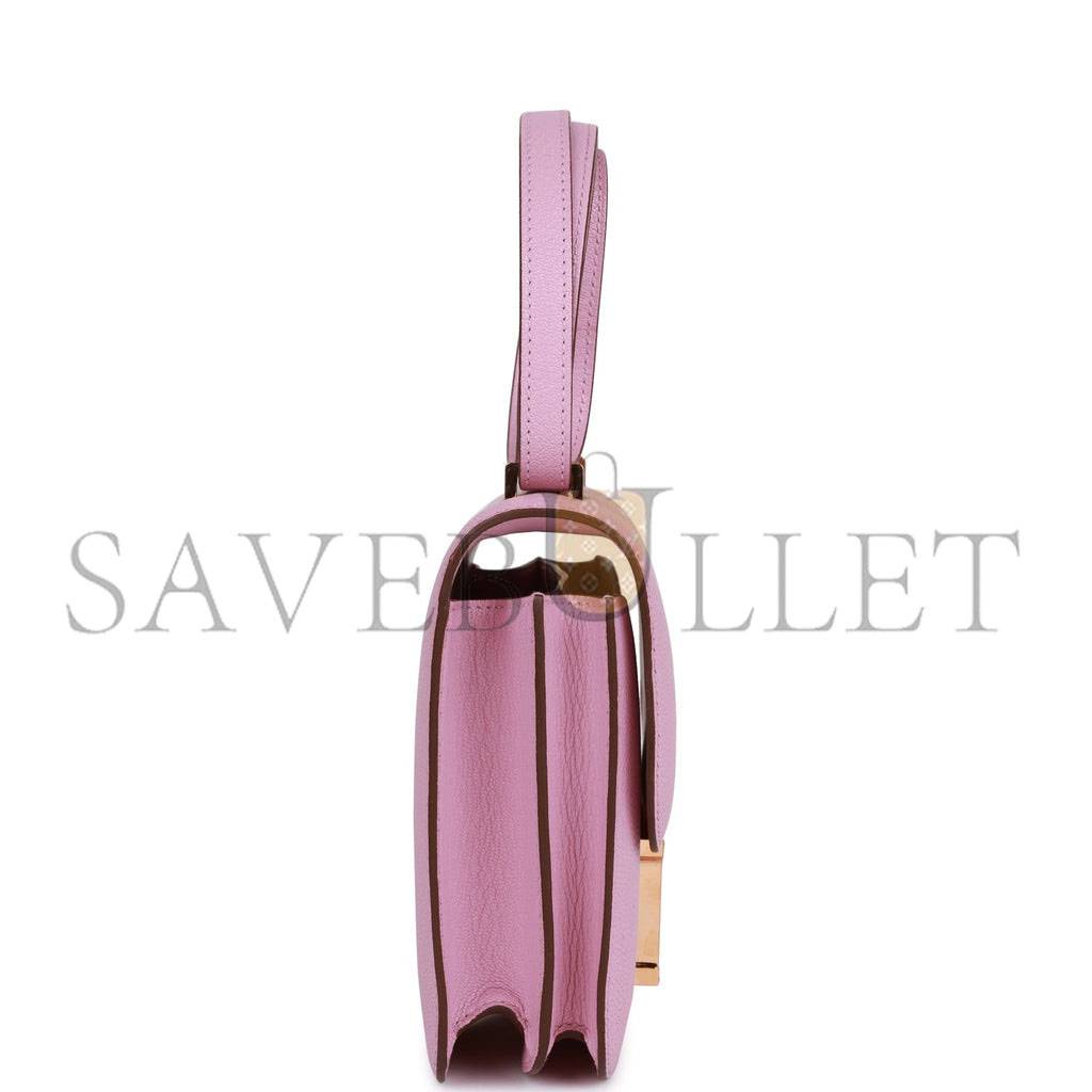 HERMES CONSTANCE 18 MAUVE SYLVESTRE CHEVRE ROSE GOLD HARDWARE (18cm) HERMES CONSTANCE 18 MAUVE SYLVESTRE CHEVRE ROSE GOLD HARDWARE (18cm)