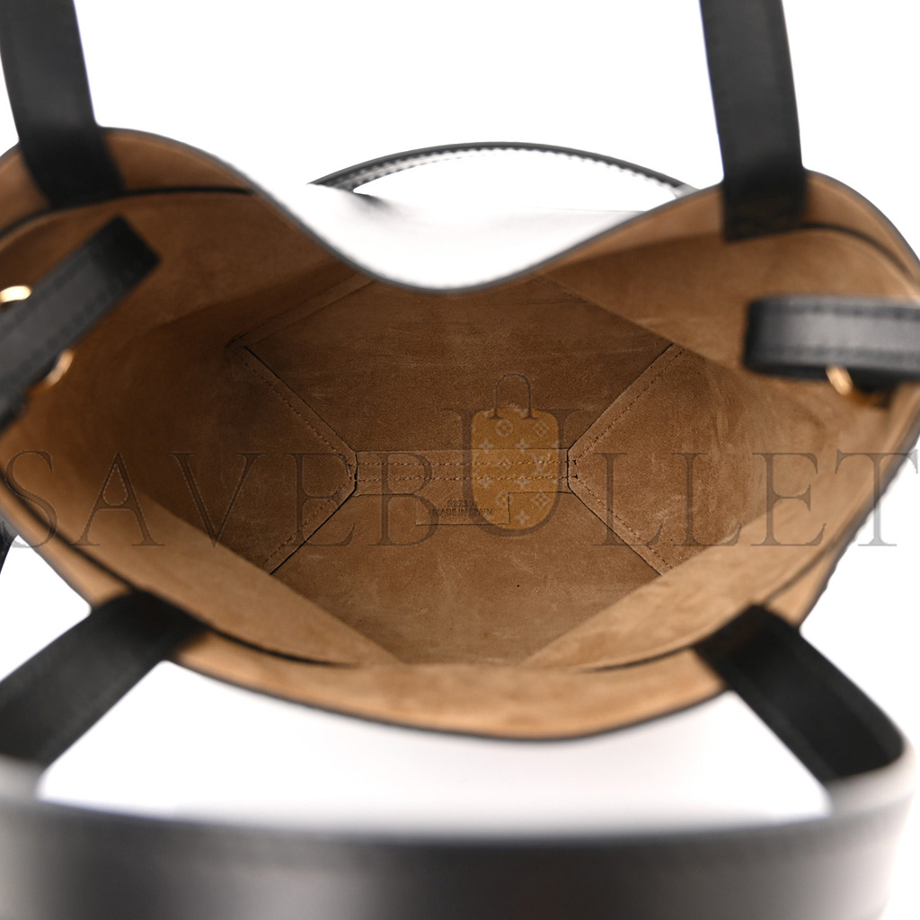 LOEWE SHINY CALFSKIN MINI PUZZLE FOLD TOTE BLACK (20*16*9cm) LOEWE SHINY CALFSKIN MINI PUZZLE FOLD TOTE BLACK (20*16*9cm)