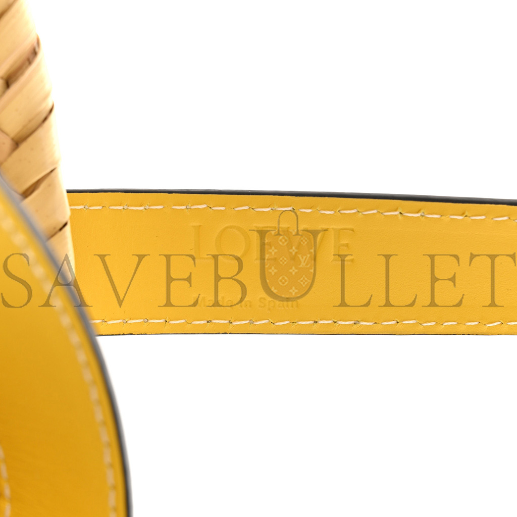 LOEWE RAFFIA SMALL BASKET TOTE BAG NATURAL YELLOW (21*18*13cm) LOEWE RAFFIA SMALL BASKET TOTE BAG NATURAL YELLOW (21*18*13cm)