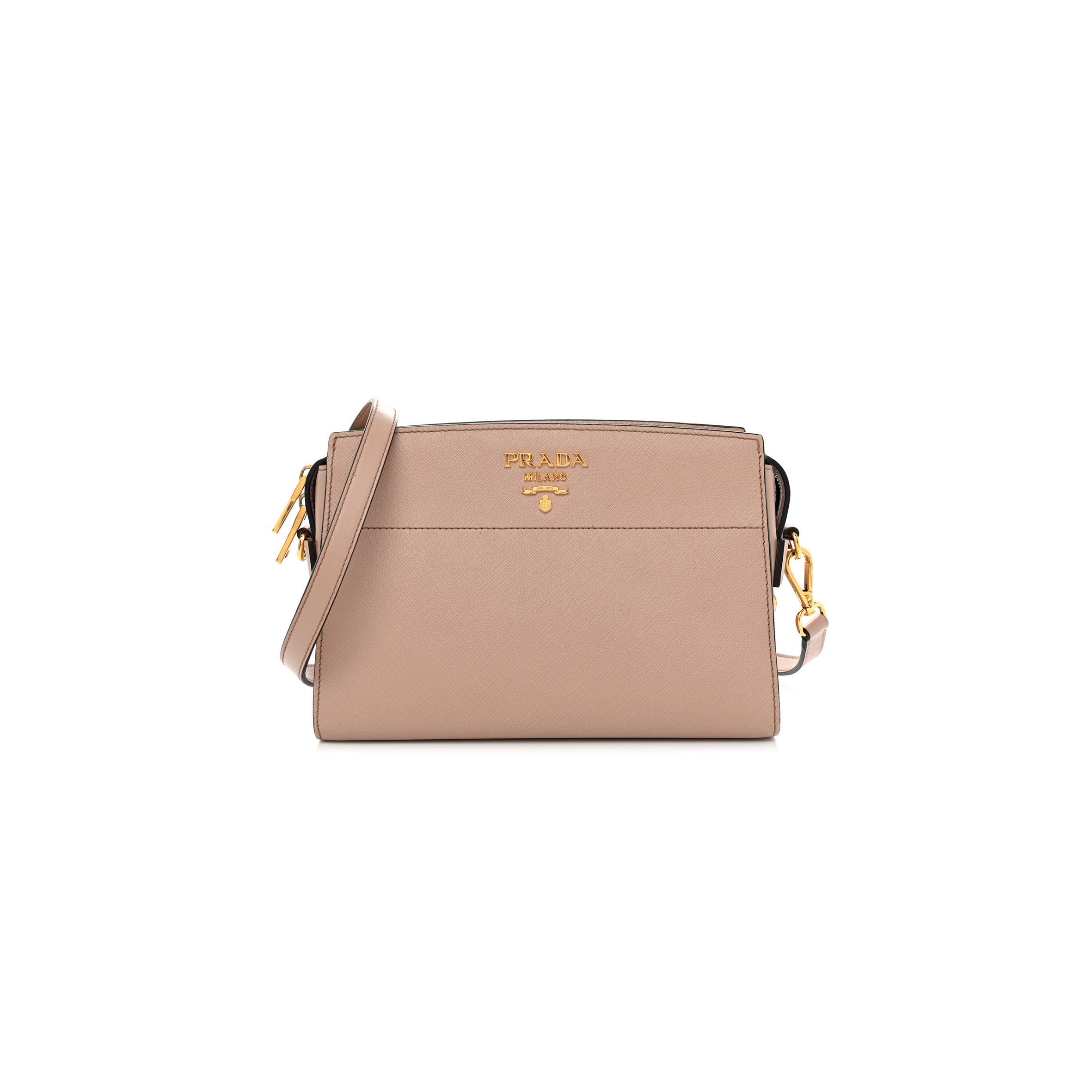 PRADA SAFFIANO CITY CALFSKIN ESPLANADE CROSSBODY BAG CIPRIA (24*17*9cm)