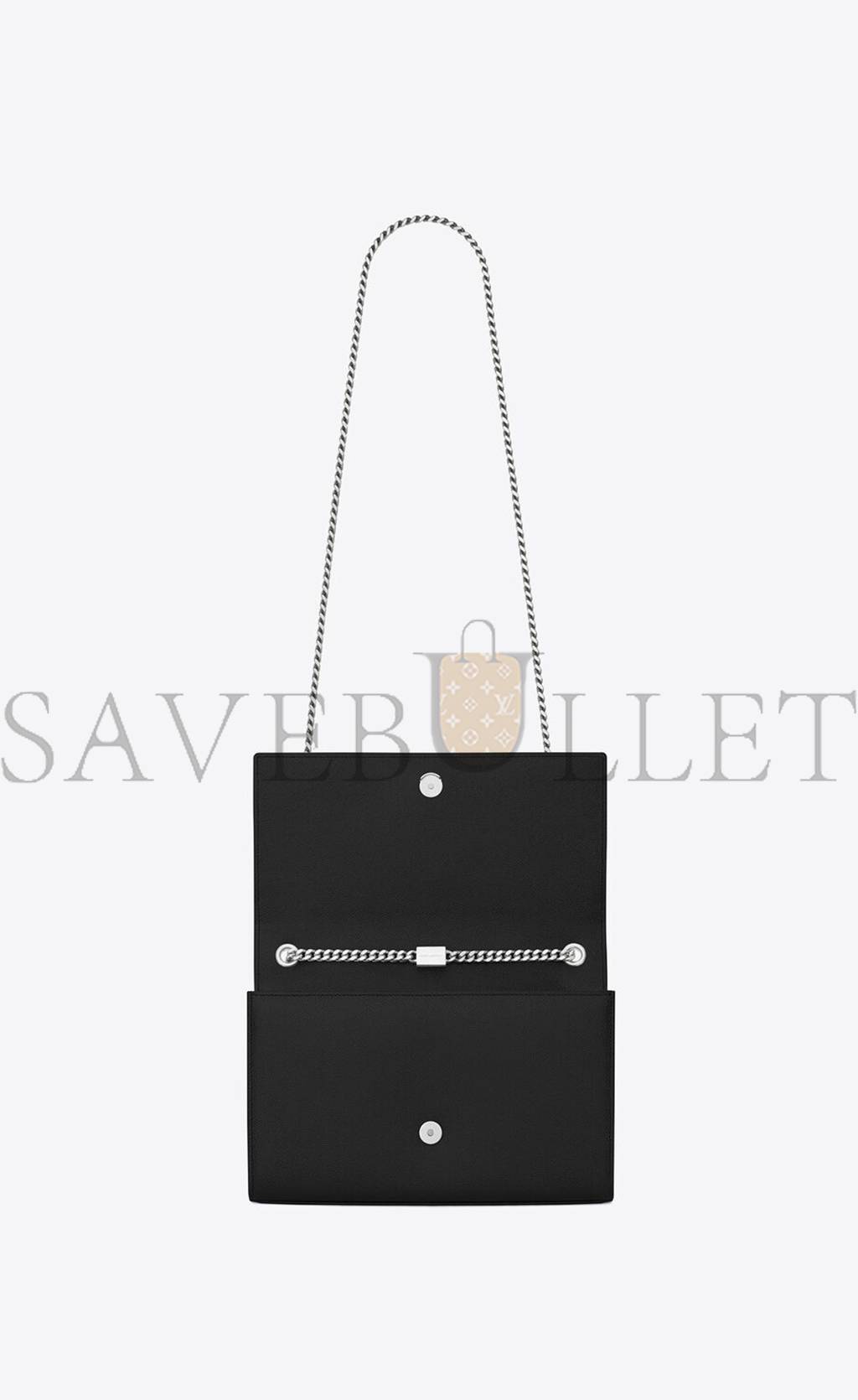 YSL KATE MEDIUM CHAIN BAG IN GRAIN DE POUDRE EMBOSSED LEATHER 364021BOW0N1000 (24*14.5*5.5cm) YSL KATE MEDIUM CHAIN BAG IN GRAIN DE POUDRE EMBOSSED LEATHER 364021BOW0N1000 (24*14.5*5.5cm)