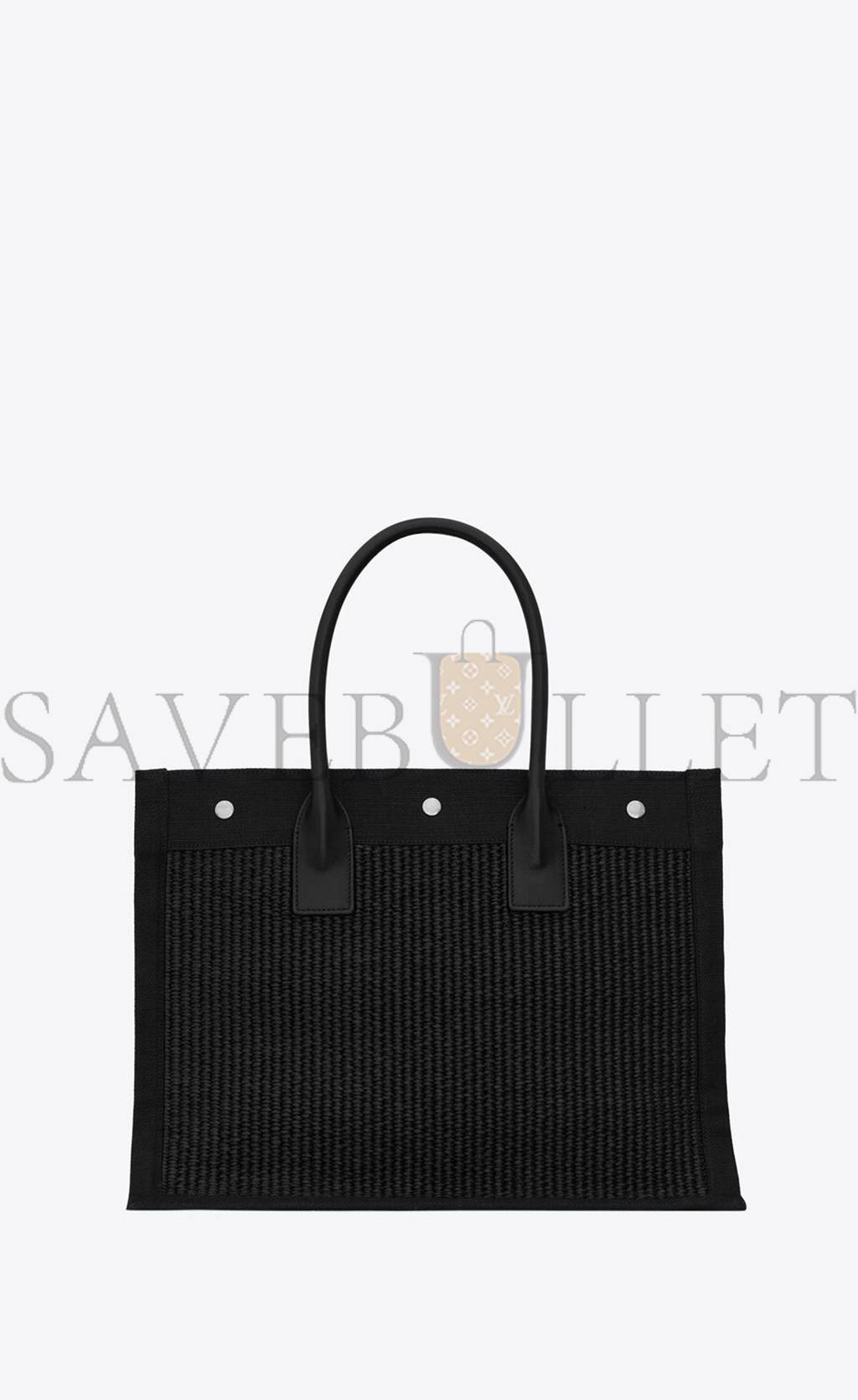 YSL RIVE GAUCHE SMALL TOTE BAG IN RAFFIA AND LEATHER 6174812M21E1050 (39*31*18cm) YSL RIVE GAUCHE SMALL TOTE BAG IN RAFFIA AND LEATHER 6174812M21E1050 (39*31*18cm)
