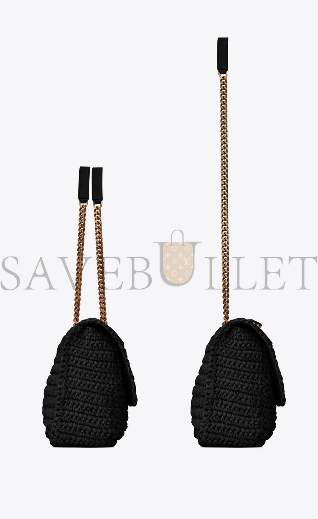 YSL NIKI MEDIUM CHAIN BAG IN RAFFIA AND LEATHER 633187GG66W1000 (28*20*8.5cm) YSL NIKI MEDIUM CHAIN BAG IN RAFFIA AND LEATHER 633187GG66W1000 (28*20*8.5cm)