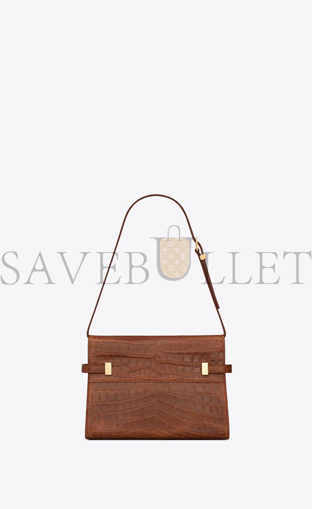 YSL MANHATTAN SMALL SHOULDER BAG IN CROCODILE-EMBOSSED LEATHER 675626AAAOH2591 (24*17.5*6cm) YSL MANHATTAN SMALL SHOULDER BAG IN CROCODILE-EMBOSSED LEATHER 675626AAAOH2591 (24*17.5*6cm)