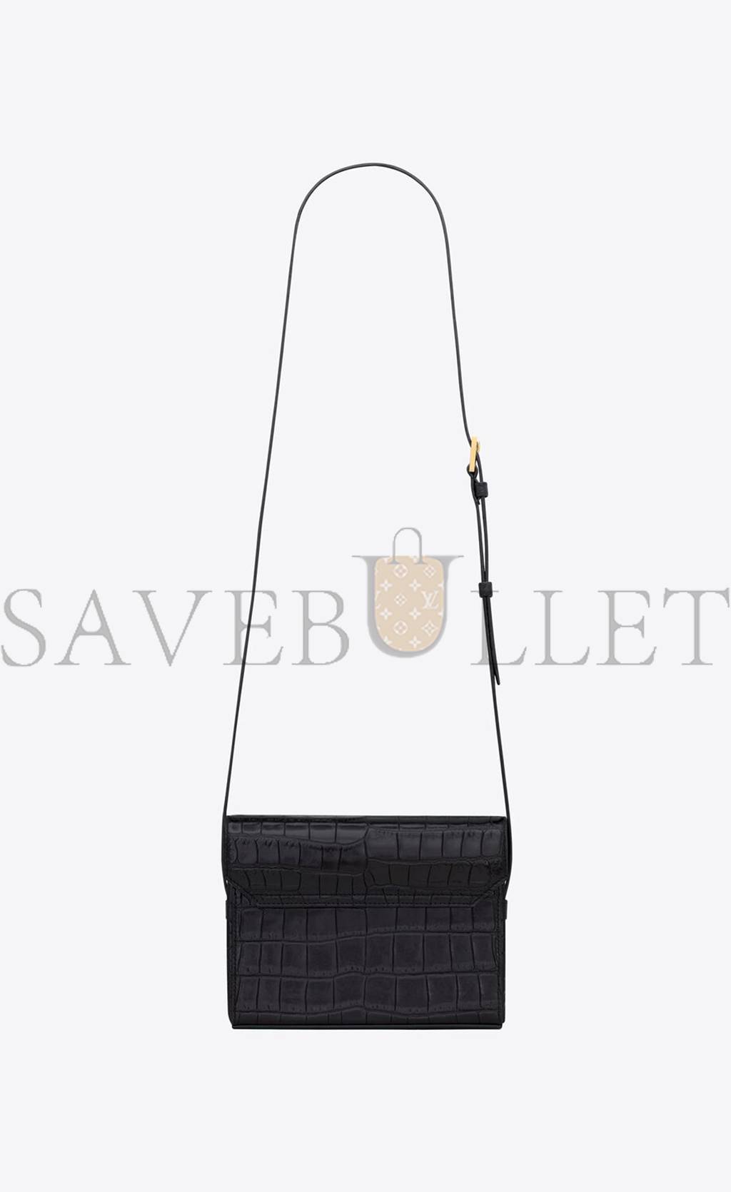 YSL JUNE BOX BAG IN CROCODILE-EMBOSSED LEATHER 728606AAAOH1000 (19*15*8cm) YSL JUNE BOX BAG IN CROCODILE-EMBOSSED LEATHER 728606AAAOH1000 (19*15*8cm)
