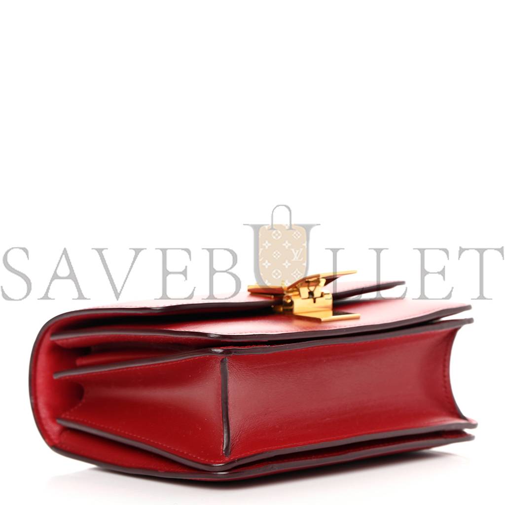CELINE SMOOTH CALFSKIN SMALL CLASSIC BOX FLAP BAG RED (17*15*7cm)