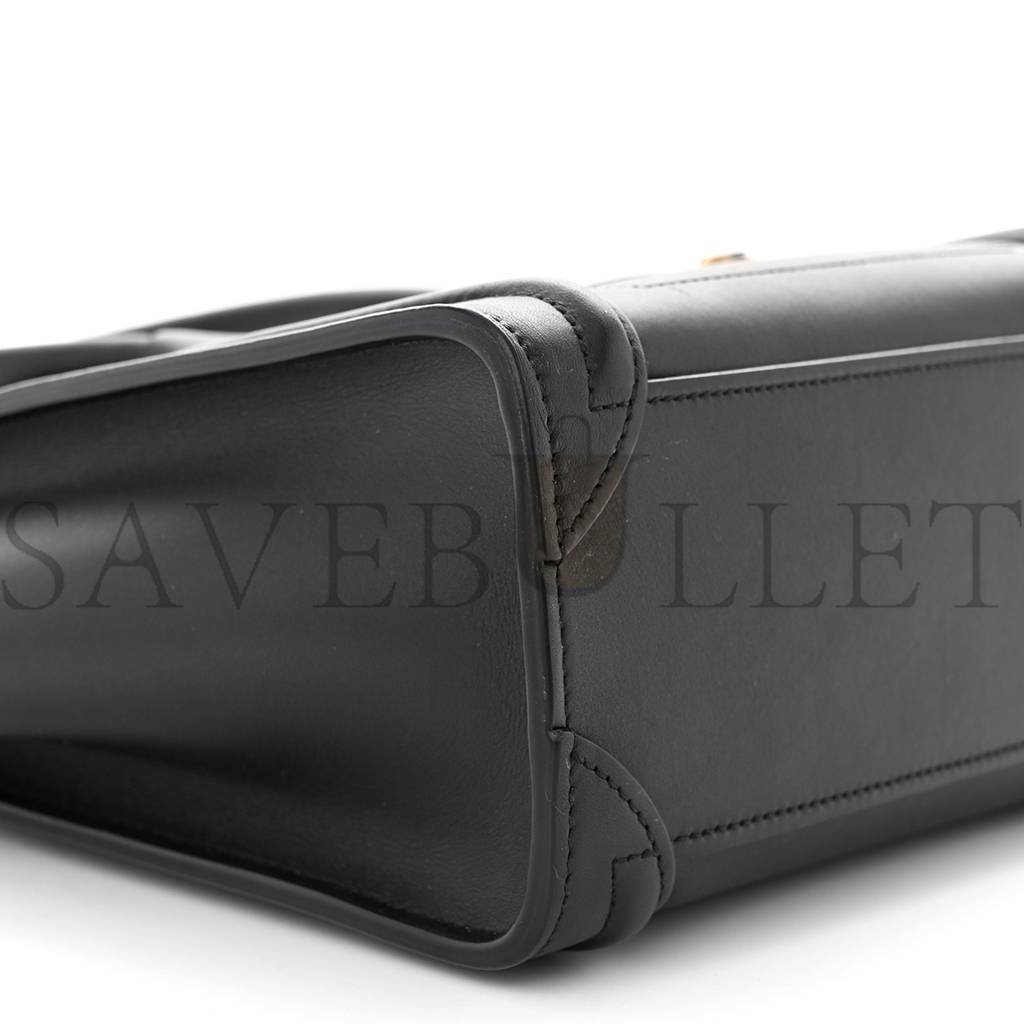 CELINE SMOOTH CALFSKIN NANO LUGGAGE BLACK (20*20*10cm) CELINE SMOOTH CALFSKIN NANO LUGGAGE BLACK (20*20*10cm)