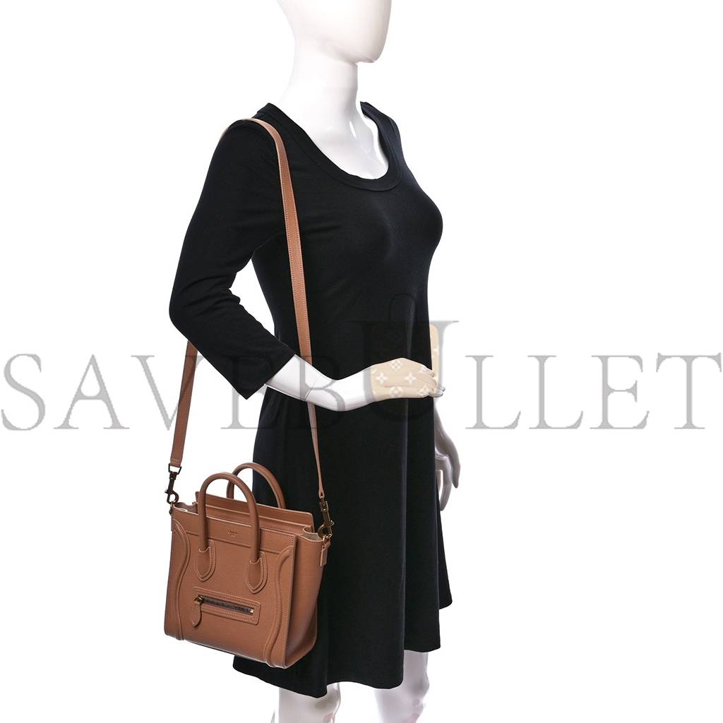 CELINE DRUMMED CALFSKIN NANO LUGGAGE DESERT ROSE (20*20*10cm) CELINE DRUMMED CALFSKIN NANO LUGGAGE DESERT ROSE (20*20*10cm)