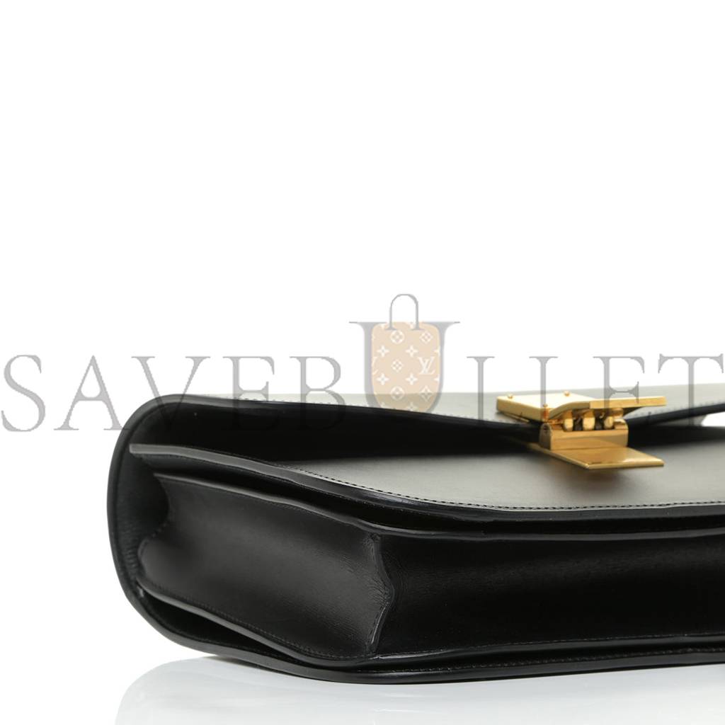 CELINE BOX CALFSKIN MEDIUM CLASSIC BOX FLAP BAG BLACK (23*18*7cm) CELINE BOX CALFSKIN MEDIUM CLASSIC BOX FLAP BAG BLACK (23*18*7cm)