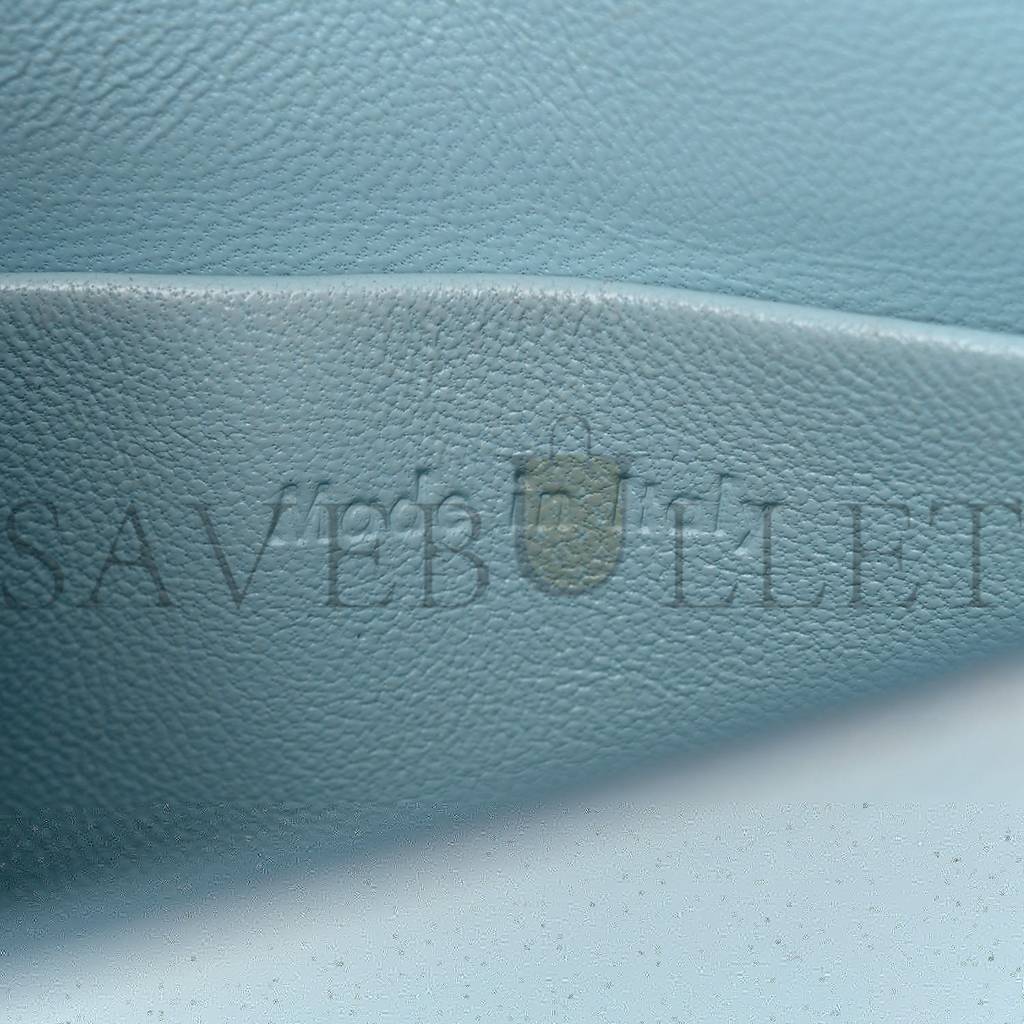 CELINE GRAINED CALFSKIN SMALL TROTTEUR PALE BLUE (18*17*4cm) CELINE GRAINED CALFSKIN SMALL TROTTEUR PALE BLUE (18*17*4cm)