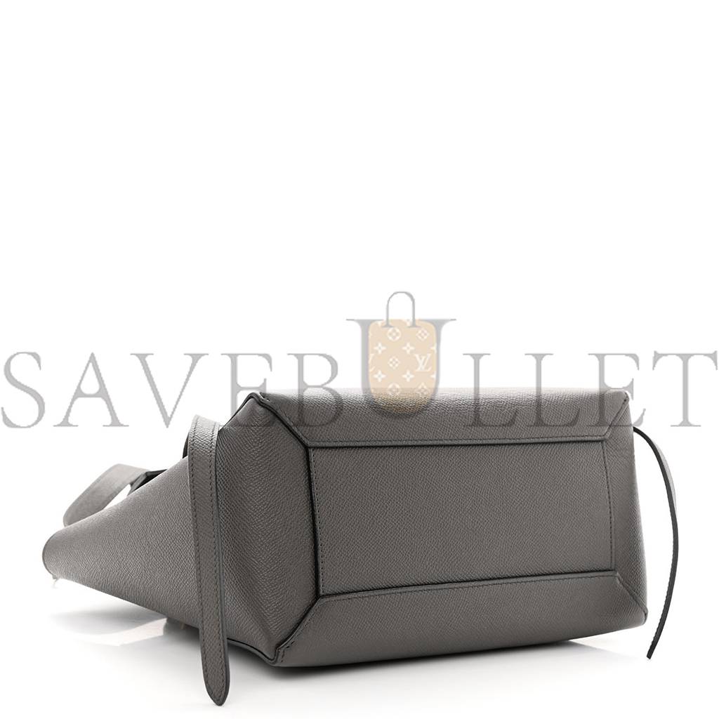 CELINE GRAINED CALFSKIN NANO BELT BAG GREY (25*24*13cm) CELINE GRAINED CALFSKIN NANO BELT BAG GREY (25*24*13cm)