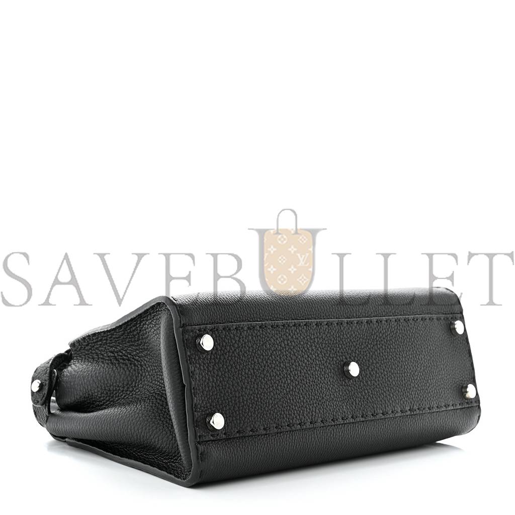 FENDI CUOIO ROMANO SELLERIA BI-COLOR MEDIUM PEEKABOO ICONIC SATCHEL BLACK MOU (34*24*13cm) FENDI CUOIO ROMANO SELLERIA BI-COLOR MEDIUM PEEKABOO ICONIC SATCHEL BLACK MOU (34*24*13cm)